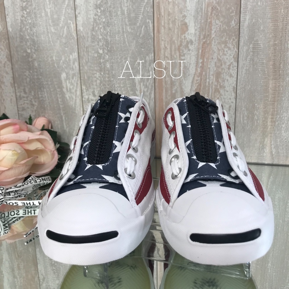 Converse Jack Purcell Zip OX Canvas White Garnet W - Picture 6 of 8